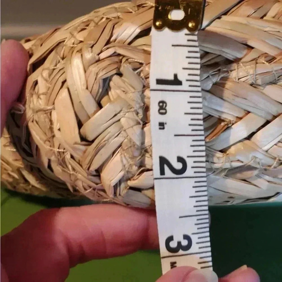 Universal Thread Brown Faux Leather Straw Crossbody Bag Purse - Picture 11 of 12